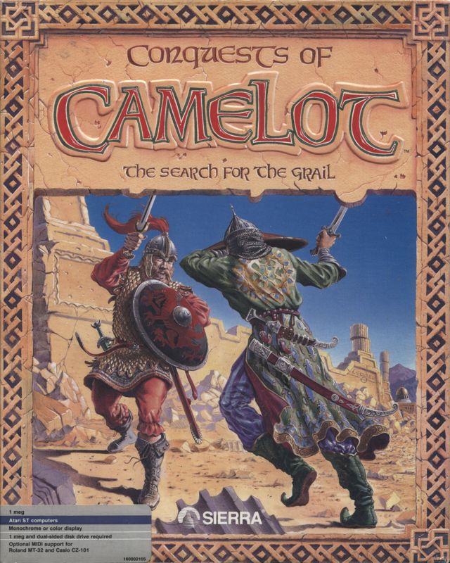 Conquests of Camelot: The Search for the Grail box art for Atari ST
